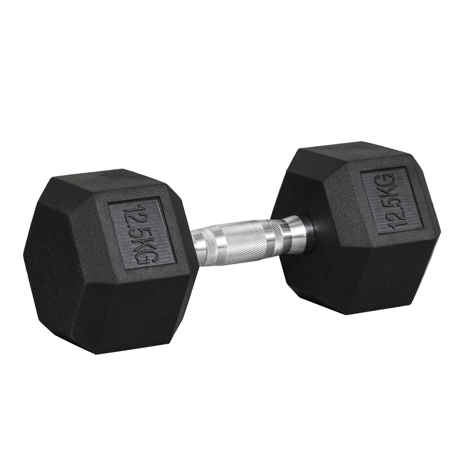 HOMCOM Hexagon Kurzhantel Griff Gerändelt Gewichte Metall Gummi Schwarz 1x12,5Kg HOMCOM Hexagon Kurzhantel Griff Gerändelt Gewichte Metall Gummi Schwarz 1x12,5Kg von HOMCOM