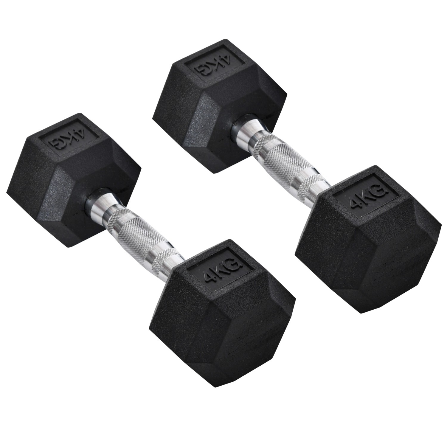 HOMCOM Hexagon Kurzhantel Griff Gerändelt Gewichte Metall Gummi Schwarz 2 x 4 KG HOMCOM Hexagon Kurzhantel Griff Gerändelt Gewichte Metall Gummi Schwarz 2 x 4 KG von HOMCOM