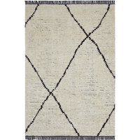 HOMCOM Hochflorteppich mit Fransen Beige 230 x 160 x 2,1 cm   Aosom von HOMCOM