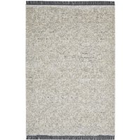 HOMCOM Hochflorteppich mit Fransen Beige-Grau 170 x 120 x 2,1 cm   Aosom von HOMCOM