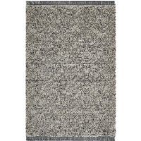 HOMCOM Hochflorteppich mit Fransen Grau 170 x 120 x 2,1 cm   Aosom von HOMCOM