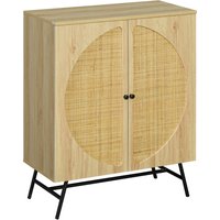 HOMCOM Hochwertiges Holz- und Rattan-Design Buffetschrank mit 2 Türen - 80 x 39 x 101,8 cm, Natur Aosom HOMCOM Hochwertiges Holz- und Rattan-Design Buffetschrank mit 2 Türen - 80 x 39 x 101,8 cm, Natur Aosom von HOMCOM