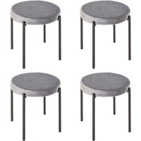 HOMCOM Hocker, 4-teiliges Set, LxBxH: 41,5 x 41,5 x 46 cm - grau HOMCOM Hocker, 4-teiliges Set, LxBxH: 41,5 x 41,5 x 46 cm - grau von HOMCOM