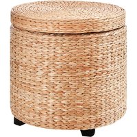 HOMCOM Hocker, mit Stauraum, LxBxH: 43 x 43 x 43 cm - braun von HOMCOM