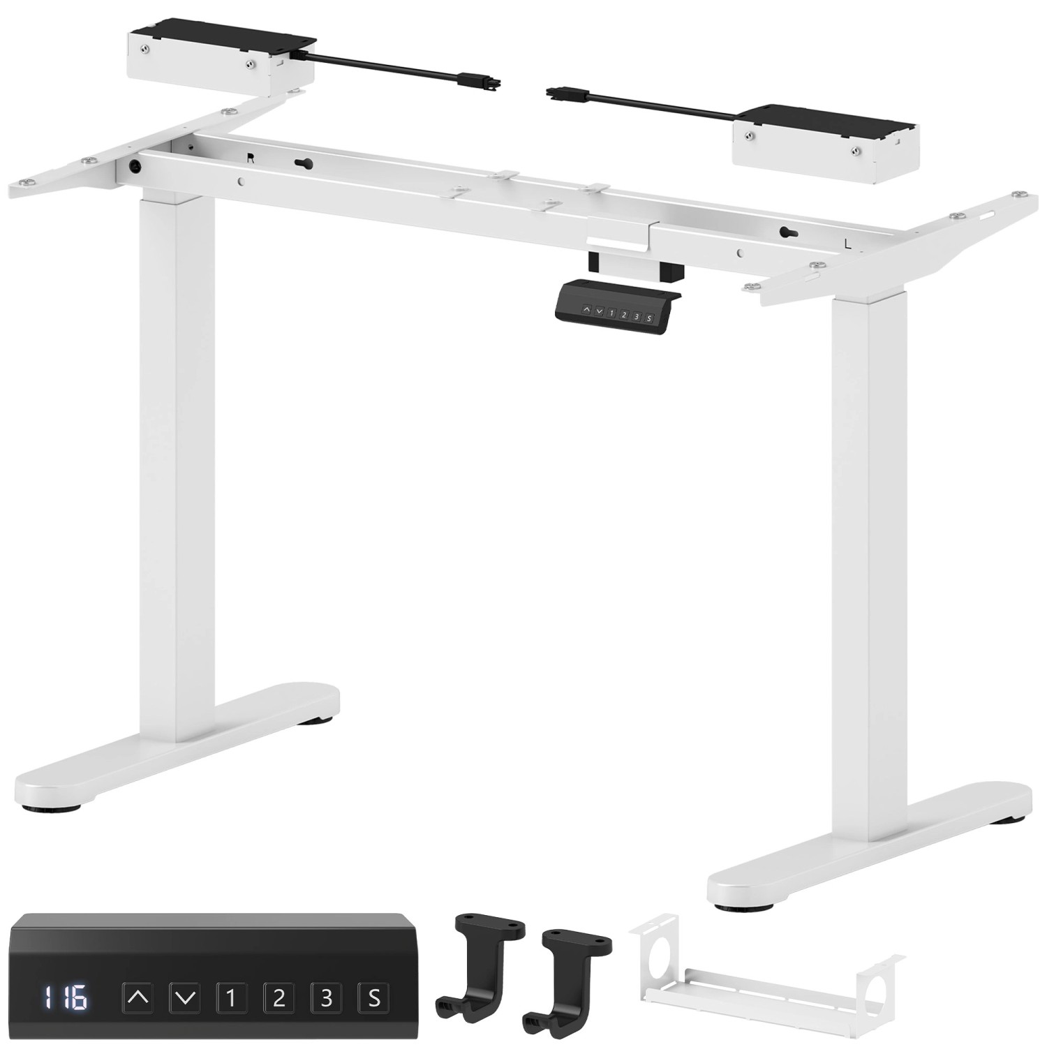 HOMCOM Höhenverstellbarer Schreibtisch Gestell mit 2 Motoren & Memory-Funktion Weiß HOMCOM Höhenverstellbarer Schreibtisch Gestell mit 2 Motoren & Memory-Funktion Weiß von HOMCOM
