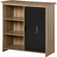 HOMCOM Industrie-Buffet - Stehendes Aufbewahrungsmöbel 3 Fächer Schrank - in Holz und Metall Schwarz Aosom HOMCOM Industrie-Buffet - Stehendes Aufbewahrungsmöbel 3 Fächer Schrank - in Holz und Metall Schwarz Aosom von HOMCOM