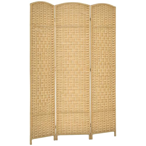 HOMCOM Innenparavent aus Holz, 3 Paneele, 135 x 180 cm, Faltbarer Raumteiler, für Wohnzimmer, Schlafzimmer, Haus, Naturholz HOMCOM Innenparavent aus Holz, 3 Paneele, 135 x 180 cm, Faltbarer Raumteiler, für Wohnzimmer, Schlafzimmer, Haus, Naturholz von HOMCOM