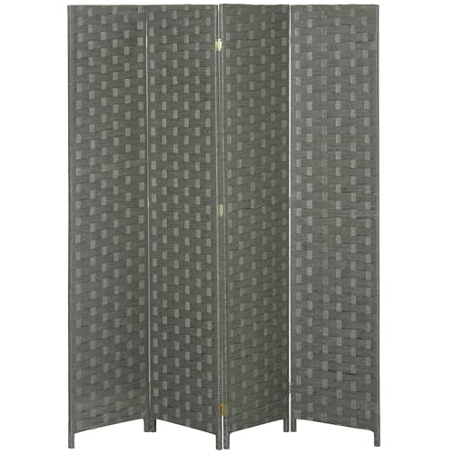 HOMCOM Innenparavent aus Holz 4 Paneele Raumteiler Trennwand, ABM. 159,5B x 169,5H x 1,6T cm HOMCOM Innenparavent aus Holz 4 Paneele Raumteiler Trennwand, ABM. 159,5B x 169,5H x 1,6T cm von HOMCOM