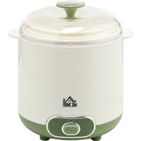 HOMCOM Joghurtbereiter mit 2 Behältern à 1,5L, Filter für griechischen Joghurt und 2 Deckeln, Leistung 20W, Kunststoff weiß   Aosom von HOMCOM