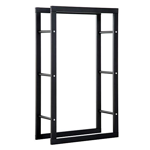 HOMCOM Kaminholzregal Metall 60 x 25 x 100 cm Brennholzregal Stapelhilfe Stahlrahmen bis 100kg Kaminholzunterstand Outdoor Holzregal Feuerholzregal für Garten Terrasse Außen Schwarz HOMCOM Kaminholzregal Metall 60 x 25 x 100 cm Brennholzregal Stapelhilfe Stahlrahmen bis 100kg Kaminholzunterstand Outdoor Holzregal Feuerholzregal für Garten Terrasse Außen Schwarz von HOMCOM