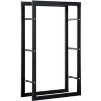 HOMCOM Kaminholzständer schwarz B/H/L: ca. 25x100x60 cm ca. 100 kg HOMCOM Kaminholzständer schwarz B/H/L: ca. 25x100x60 cm ca. 100 kg von HOMCOM