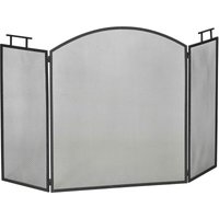 Homcom - Kaminschutzgitter Funkenschutzgitter mit Netz Eisengitter Kaminschirm zusammengefaltet dreiteilige Design Metall Schwarz 110 x 24 x 76,5 cm Homcom - Kaminschutzgitter Funkenschutzgitter mit Netz Eisengitter Kaminschirm zusammengefaltet dreiteilige Design Metall Schwarz 110 x 24 x 76,5 cm von HOMCOM