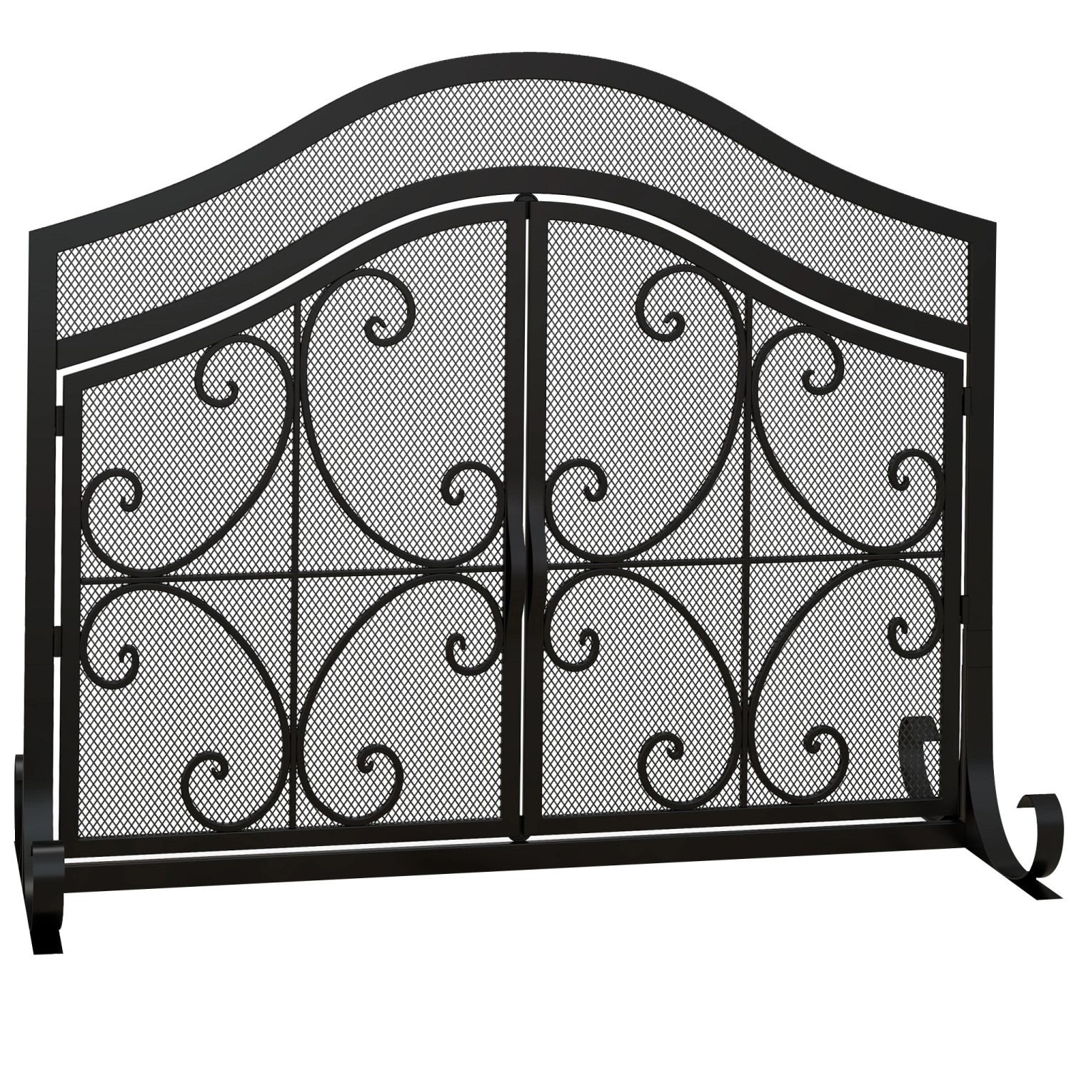 HOMCOM Kaminschutzgitter Stahl Schwarz 105L x 40B x 80,5H cm HOMCOM Kaminschutzgitter Stahl Schwarz 105L x 40B x 80,5H cm von HOMCOM