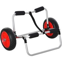 HOMCOM Kanuwagen, max. 90 kg, Aluminium/NBR von HOMCOM
