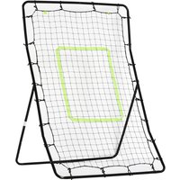 HOMCOM Kickback Rebounder Tor Rückprallwand Netz, Stahl+PE, 75x126cm, Schwarz von HOMCOM