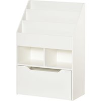 HOMCOM Kinder Bücherregal Kinderregal mit Schublade, 3 Ablagefächern und 2 offenen Fächern, Aufbewahrungsregal für Kinderzimmer, Spielzimmer, Weiß, 60 x 29,9 x 90 cm Aosom HOMCOM Kinder Bücherregal Kinderregal mit Schublade, 3 Ablagefächern und 2 offenen Fächern, Aufbewahrungsregal für Kinderzimmer, Spielzimmer, Weiß, 60 x 29,9 x 90 cm Aosom von HOMCOM