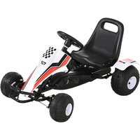 HOMCOM Kinder-Go-Kart weiß B/H/L: ca. 66x57x104 cm von HOMCOM
