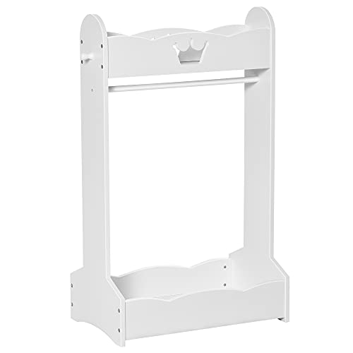 HOMCOM Kinder-Kleiderständer Garderobenständer mit Kleiderstange Kinderzimmer für 3-8 Jahre Kinder Weiß MDF Kiefernholz 70,5 x 37 x 103 cm HOMCOM Kinder-Kleiderständer Garderobenständer mit Kleiderstange Kinderzimmer für 3-8 Jahre Kinder Weiß MDF Kiefernholz 70,5 x 37 x 103 cm von HOMCOM