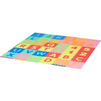 HOMCOM 60-teilige Kinder Puzzlematte Spielmatte Kinderspielteppich Spielteppich pädagogische Spielmatte mit Buchstaben und Zahlen EVA 31,5 x 31,5 cm von HOMCOM