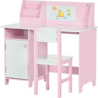 HOMCOM Kinder-Schreibtisch-Set mit Whiteboard - Schreibtisch für Kinder +5 Jahre 90L x 45B x 85H cm Rosa Aosom HOMCOM Kinder-Schreibtisch-Set mit Whiteboard - Schreibtisch für Kinder +5 Jahre 90L x 45B x 85H cm Rosa Aosom von HOMCOM