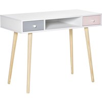 HOMCOM Kinder Schreibtisch mit Schublade mehrfarbig Kindertisch mit Kieferfischbeine 100 x 48 x 76,5 cm   Aosom von HOMCOM