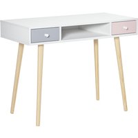 HOMCOM Kinder Schreibtisch mit Schublade mehrfarbig Kindertisch mit Kieferfischbeine 100 x 48 x 76,5 cm   Aosom von HOMCOM