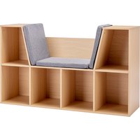 HOMCOM Kinderregal Bücherregal mit Sitzhocker Kindersitzbank mit 6 Fächern Sitztruhe mit 3 Kissen Spielzeugkiste ab 3 Jahren Grau+Natur 103 x 30 x 62 cm Aosom HOMCOM Kinderregal Bücherregal mit Sitzhocker Kindersitzbank mit 6 Fächern Sitztruhe mit 3 Kissen Spielzeugkiste ab 3 Jahren Grau+Natur 103 x 30 x 62 cm Aosom von HOMCOM