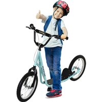 HOMCOM Kinderroller Scooter  Faltbarer Tretroller mit Luftreifen & Handbremse, Cityroller, Abenteuer für Kinder ab 5 Jahre, 16 Zoll  Aosom.de von HOMCOM