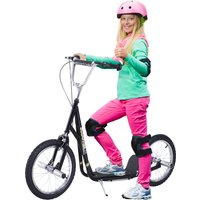HOMCOM Kinderroller mit Luftreifen Kickscooter Scooter Tretroller Cityroller für Kinder Kickboard 16 Zoll ab 5 Jahre Höhenverstellbar Schwarz Aosom HOMCOM Kinderroller mit Luftreifen Kickscooter Scooter Tretroller Cityroller für Kinder Kickboard 16 Zoll ab 5 Jahre Höhenverstellbar Schwarz Aosom von HOMCOM