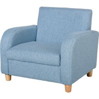 HOMCOM Kindersessel Kindersofa mit dickem Schaumstoff & Sitzkissen, Anti-Rutsch-Füße, Blau, 49x45x44,5cm für Kinderzimmer   Aosom.de von HOMCOM