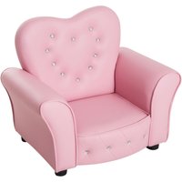 HOMCOM Kindersofa Kindersessel Prinzessin Minisofa Kinderzimmer Sofa herzförmig von HOMCOM