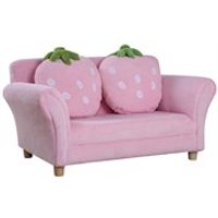 Kindersofa Kindersessel Sofa Couch Kinder Stuhl Kinderzimmer Softsofa Doppelsofa Einzelsofa(Erdbeers von HOMCOM