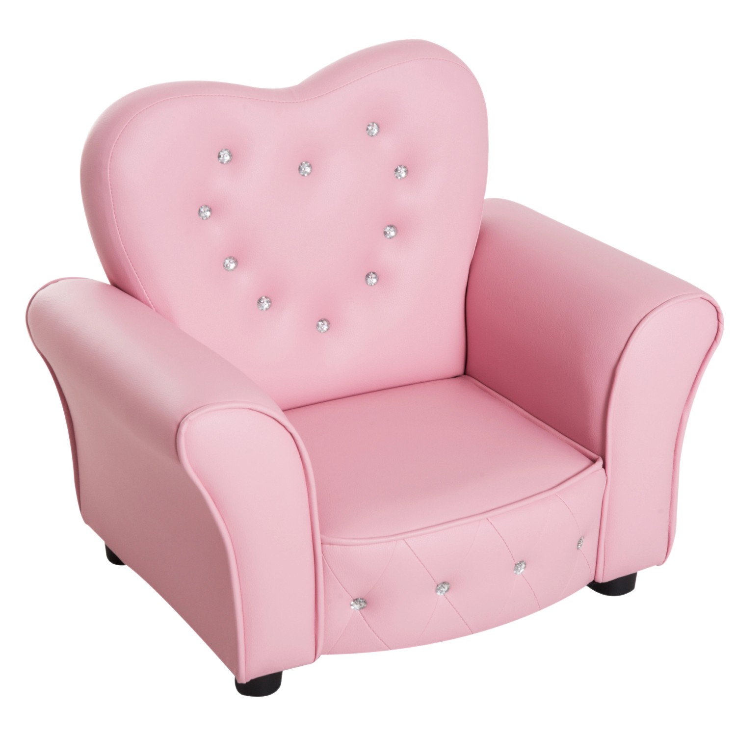 HOMCOM Kindersofa Prinzessin Kinderzimmer Herzförmig Rosa L59 x B41 5 x H49 cm HOMCOM Kindersofa Prinzessin Kinderzimmer Herzförmig Rosa L59 x B41 5 x H49 cm von HOMCOM