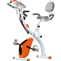 HOMCOM Klappbarer 2-in-1-Heimtrainer mit 8-stufigem einstellbarem magnetischem Widerstand, Fitnessbike mit Herzfrequenzsensor, Armbändern, LCD-Bildschirm, 2,5 kg Schwungmasse, Orange Aosom HOMCOM Klappbarer 2-in-1-Heimtrainer mit 8-stufigem einstellbarem magnetischem Widerstand, Fitnessbike mit Herzfrequenzsensor, Armbändern, LCD-Bildschirm, 2,5 kg Schwungmasse, Orange Aosom von HOMCOM
