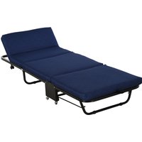 HOMCOM Klappbares Gästebett 2-in-1 mit verstellbarem Kopfteil und Rollen, Stahlrahmen, Schaumstoff, Blau 184x65x26cm für flexibles Schlafen Aosom.de HOMCOM Klappbares Gästebett 2-in-1 mit verstellbarem Kopfteil und Rollen, Stahlrahmen, Schaumstoff, Blau 184x65x26cm für flexibles Schlafen Aosom.de von HOMCOM