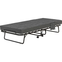 HOMCOM Klappbett Gästebett mit Rollen 190x80 cm, 10 cm Matratze, Abdeckung & Seitentasche, dunkelgrau, ideal für Schlafzimmer & Reisen   Aosom.de von HOMCOM