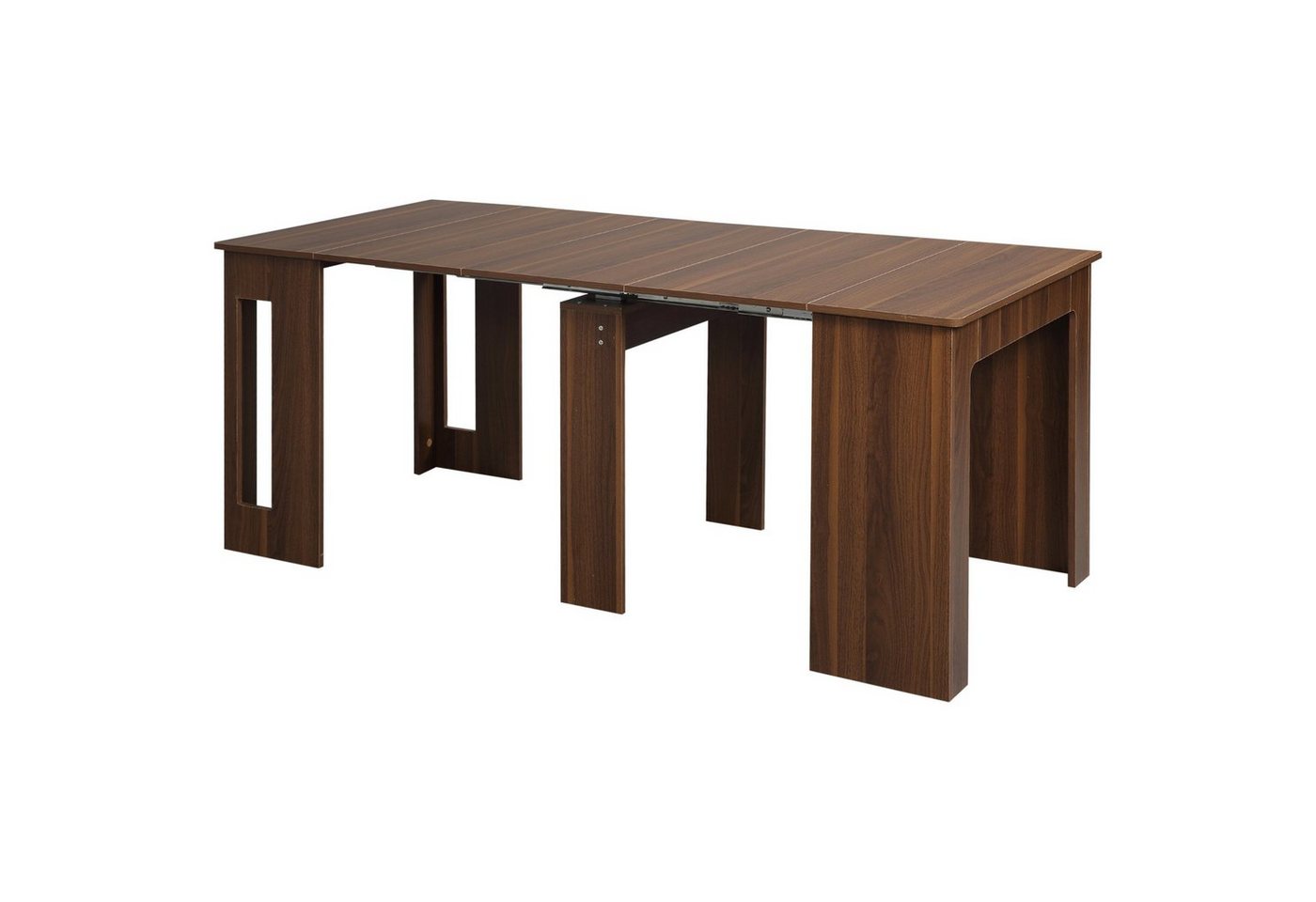 HOMCOM Klapptisch Esstisch ausziehbarer (Esszimmertisch, 1-St., Küchentisch), für Wohnzimmer Esszimmer Modernes Design Braun 180 x 85 x 75cm von HOMCOM
