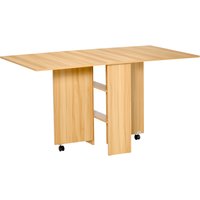 HOMCOM Klapptisch Esszimmertisch mobiler Beistelltisch Schreibtisch mit Rollen 140 x 80 x 74 cm in Naturfarbe, platzsparend & vielseitig Aosom.de HOMCOM Klapptisch Esszimmertisch mobiler Beistelltisch Schreibtisch mit Rollen 140 x 80 x 74 cm in Naturfarbe, platzsparend & vielseitig Aosom.de von HOMCOM