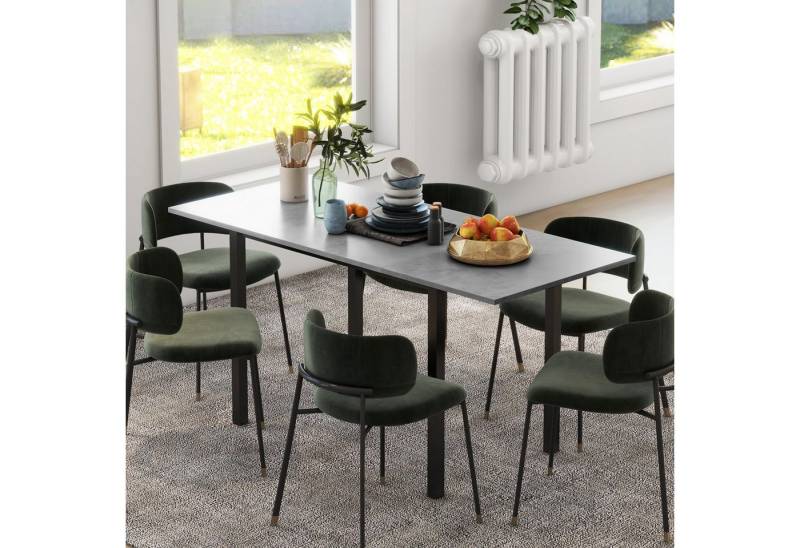 HOMCOM Klapptisch erweiterbarer Esszimmertisch für 6 Personen von HOMCOM