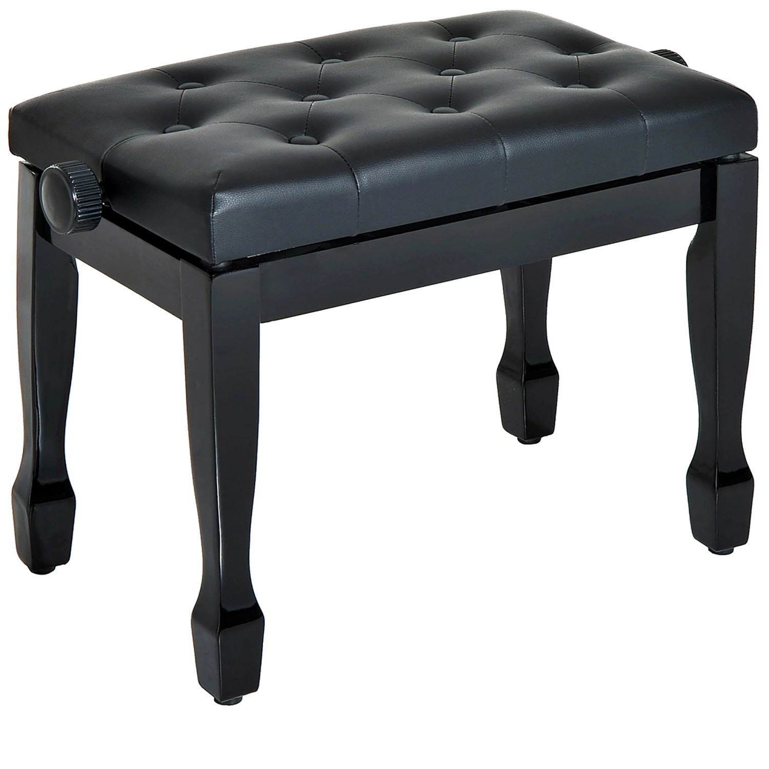 HOMCOM Klavierhocker Höhenverstellbar Massivholz Schwarz 64 x 35 x 45-55 cm HOMCOM Klavierhocker Höhenverstellbar Massivholz Schwarz 64 x 35 x 45-55 cm von HOMCOM