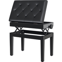 HOMCOM Klavierbank mit Stauraum und Höhenverstellung 54,5x33x48-58cm, ideal als Schminkhocker für Musikliebhaber   Aosom.de von HOMCOM