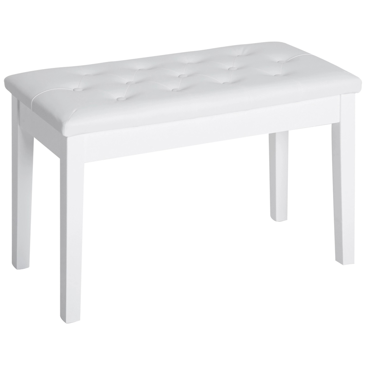 HOMCOM Klavierhocker Stauraum Gummiholz Kunstleder Weiß 76 x 36 x 50 cm HOMCOM Klavierhocker Stauraum Gummiholz Kunstleder Weiß 76 x 36 x 50 cm von HOMCOM