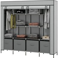 HOMCOM Kleiderschrank dunkelgrau Polypropylen B/H/L: ca. 42,5x166x169,5 cm HOMCOM Kleiderschrank dunkelgrau Polypropylen B/H/L: ca. 42,5x166x169,5 cm von HOMCOM