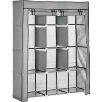 HOMCOM Kleiderschrank hellgrau Edelstahl B/H/L: ca. 43x125x162,5 cm HOMCOM Kleiderschrank hellgrau Edelstahl B/H/L: ca. 43x125x162,5 cm von HOMCOM