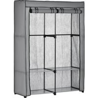 HOMCOM Kleiderschrank hellgrau Polypropylen B/H/L: ca. 49x118x170 cm HOMCOM Kleiderschrank hellgrau Polypropylen B/H/L: ca. 49x118x170 cm von HOMCOM