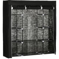 HOMCOM Kleiderschrank schwarz Edelstahl B/H/L: ca. 43x150x162,5 cm HOMCOM Kleiderschrank schwarz Edelstahl B/H/L: ca. 43x150x162,5 cm von HOMCOM