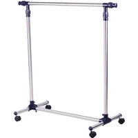 HOMCOM Garderobenständer Kleiderständer mit Rollen, Höhenverstellbar, Ausziehbare Kleiderstange, Edelstahl Aosom HOMCOM Garderobenständer Kleiderständer mit Rollen, Höhenverstellbar, Ausziehbare Kleiderstange, Edelstahl Aosom von HOMCOM