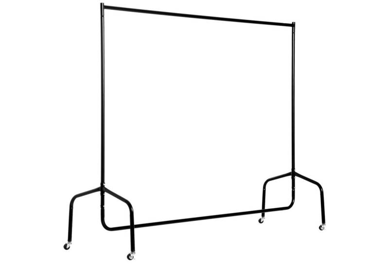 HOMCOM Kleiderständer Kleiderwagen, (Wäscheständer, 1 St., Rollgarderobe Garderobenständer), Schwarz 150 x 60 x 170 cm von HOMCOM