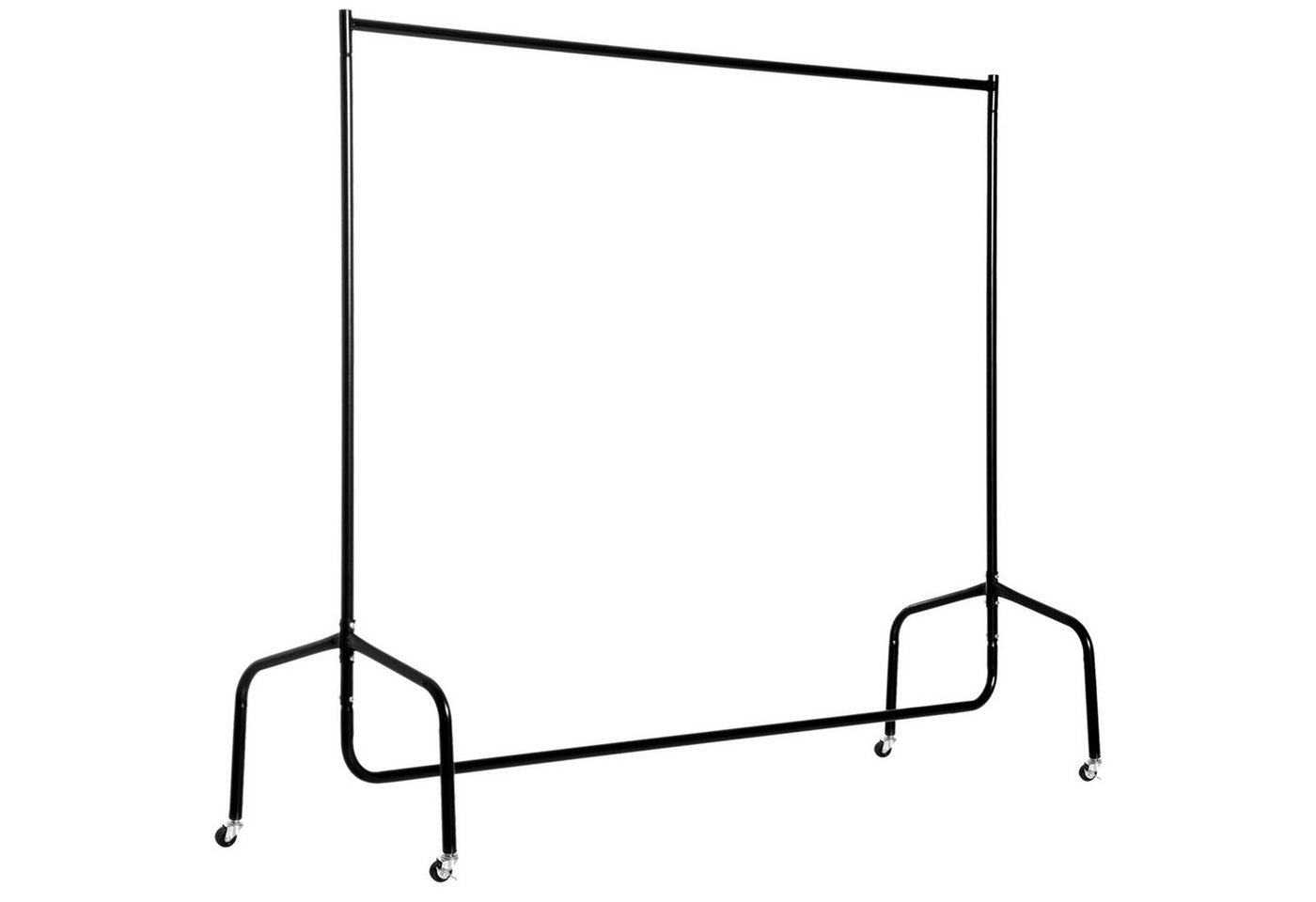 HOMCOM Kleiderständer Kleiderwagen, (Wäscheständer, 1 St., Rollgarderobe Garderobenständer), Schwarz 150 x 60 x 170 cm von HOMCOM