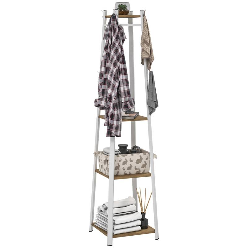 HOMCOM Kleiderständer MDF Stahl 42L x 42B x 170H cm Eiche HOMCOM Kleiderständer MDF Stahl 42L x 42B x 170H cm Eiche von HOMCOM